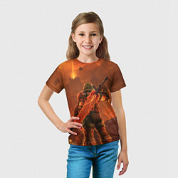 Футболка детская Палач рока и башня Doom, цвет: 3D-принт — фото 2