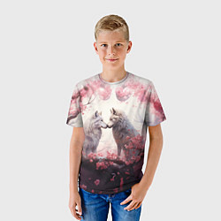 Футболка детская Волчья гармония, цвет: 3D-принт — фото 2