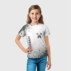 Футболка детская Minecraft - white gradient вертикально, цвет: 3D-принт — фото 2