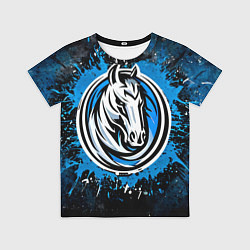 Футболка детская Даллас Маверикс лого, цвет: 3D-принт