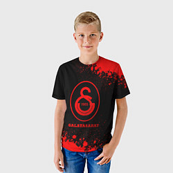 Футболка детская Galatasaray - red gradient, цвет: 3D-принт — фото 2