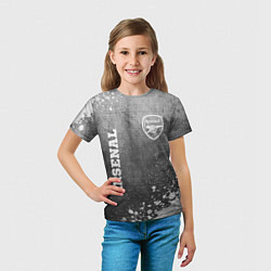 Футболка детская Arsenal - grey gradient вертикально, цвет: 3D-принт — фото 2