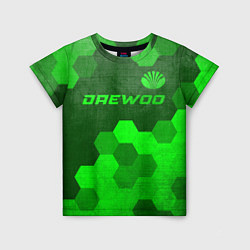 Футболка детская Daewoo - green gradient посередине, цвет: 3D-принт