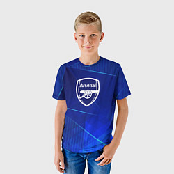 Футболка детская Arsenal blue poly, цвет: 3D-принт — фото 2