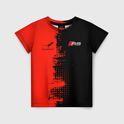 Детская футболка AUDI quattro black and red