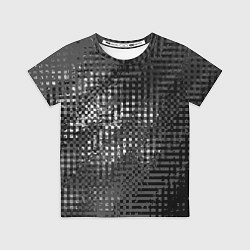 Футболка детская Тёмный чёрно-серый абстарктный, цвет: 3D-принт