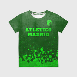 Футболка детская Atletico Madrid - green gradient посередине, цвет: 3D-принт