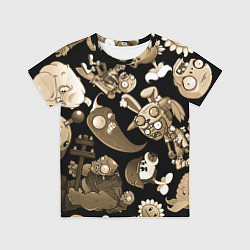 Футболка детская Растения против зомби в бежевом цвете, цвет: 3D-принт