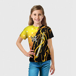 Футболка детская Zenitsu Agatsuma - Kisatsutai, цвет: 3D-принт — фото 2