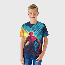 Футболка детская Человек паук и краски, цвет: 3D-принт — фото 2