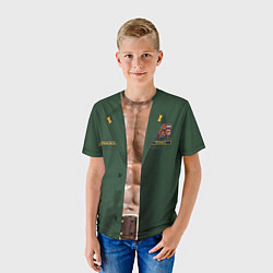 Футболка детская Форма вооруженных сил РФ с прессом, цвет: 3D-принт — фото 2