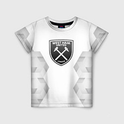 Футболка детская West Ham white poly, цвет: 3D-принт