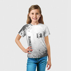 Футболка детская Fortnite - white gradient вертикально, цвет: 3D-принт — фото 2