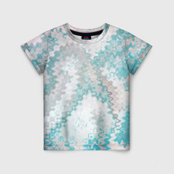 Футболка детская Серо-бирюзовый абстрактный, цвет: 3D-принт