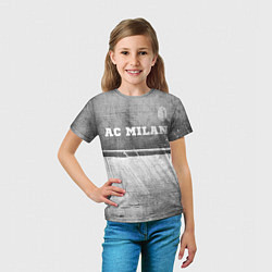 Футболка детская AC Milan - grey gradient посередине, цвет: 3D-принт — фото 2