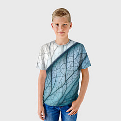 Футболка детская Листья с прожилками, цвет: 3D-принт — фото 2