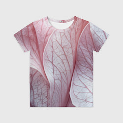 Футболка детская Розовые листья, цвет: 3D-принт