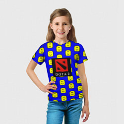 Футболка детская Dota smile pattern, цвет: 3D-принт — фото 2