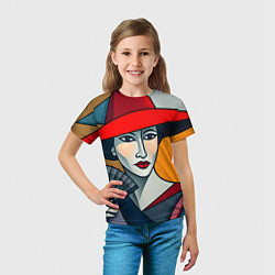 Футболка детская Дама с веером, цвет: 3D-принт — фото 2