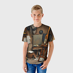 Футболка детская Мастерская художника, цвет: 3D-принт — фото 2