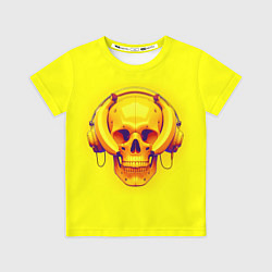 Футболка детская Yellow bananas skull - cyberpunk, цвет: 3D-принт