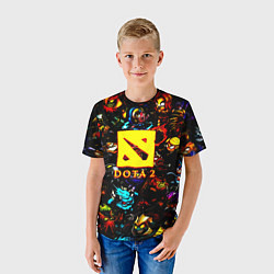 Футболка детская Dota2 персонажи, цвет: 3D-принт — фото 2