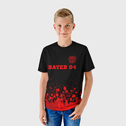 Футболка детская Bayer 04 - red gradient посередине, цвет: 3D-принт — фото 2