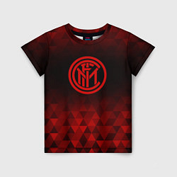 Футболка детская Inter red poly, цвет: 3D-принт