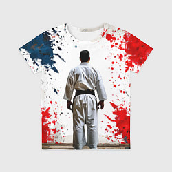 Футболка детская Борец айкидо на белом, цвет: 3D-принт