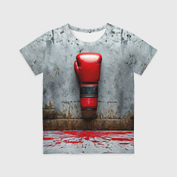 Футболка детская Кикбоксеркие перчатки на сером, цвет: 3D-принт