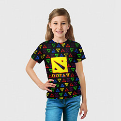 Футболка детская Dota pattern witcher, цвет: 3D-принт — фото 2