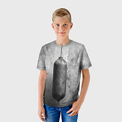 Футболка детская Серая боксерская груша, цвет: 3D-принт — фото 2