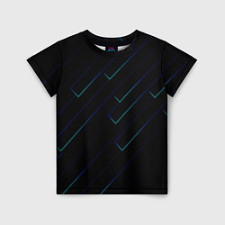 Футболка детская Color blue black, цвет: 3D-принт