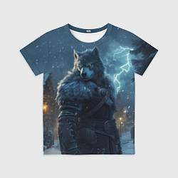 Футболка детская Волк в доспехах, цвет: 3D-принт