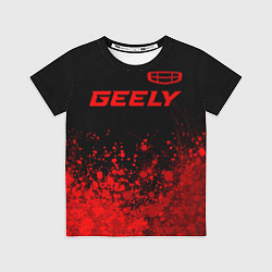 Футболка детская Geely - red gradient посередине, цвет: 3D-принт