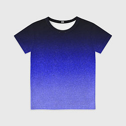 Футболка детская Градиент индиго из чёрно в синий текстура крошка, цвет: 3D-принт