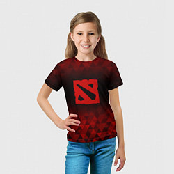 Футболка детская Dota red poly, цвет: 3D-принт — фото 2