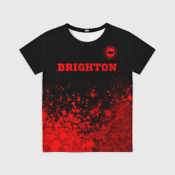 Футболка детская Brighton - red gradient посередине, цвет: 3D-принт