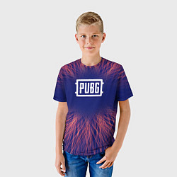 Футболка детская PUBG red energy, цвет: 3D-принт — фото 2