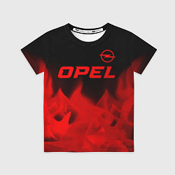 Футболка детская Opel - red gradient посередине, цвет: 3D-принт