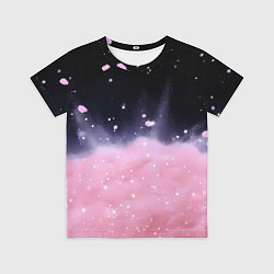 Футболка детская Розовая текстура с лепестками, цвет: 3D-принт