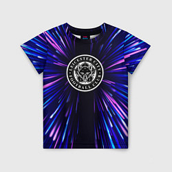 Футболка детская Leicester City neon energy, цвет: 3D-принт