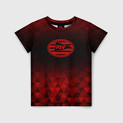 Футболка детская PSV red poly, цвет: 3D-принт