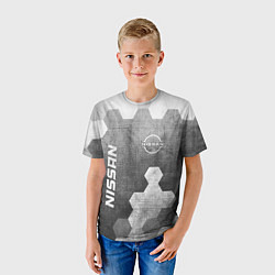 Футболка детская Nissan - grey gradient вертикально, цвет: 3D-принт — фото 2