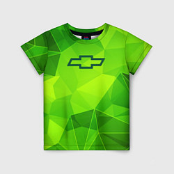 Футболка детская Chevrolet green poly, цвет: 3D-принт