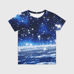 Футболка детская Космический синий абстрактный фон - текстура, цвет: 3D-принт