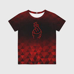 Футболка детская K Pop red poly, цвет: 3D-принт