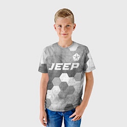 Футболка детская Jeep - grey gradient посередине, цвет: 3D-принт — фото 2