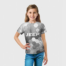 Футболка детская Jeep - grey gradient посередине, цвет: 3D-принт — фото 2