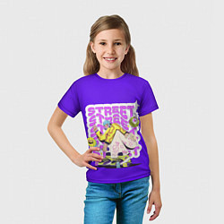 Футболка детская Street Y2K girl violet, цвет: 3D-принт — фото 2